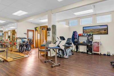 Interior view of a therapy area in the facility