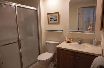 A clean bathroom with modern fixtures