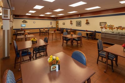 Dining room with tables and decorations