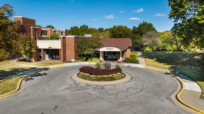 Aerial view of the Riverbend Post Acute Rehabilitation facility