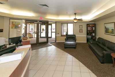Interior view of a common area in the facility
