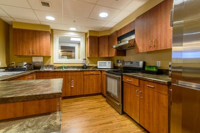 Interior view of a kitchen in the nursing home