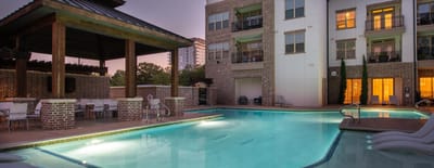 Swimming pool area with lounge seating