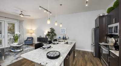 Modern kitchen area in a residential unit