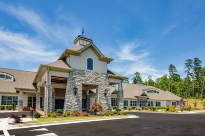 Exterior view of Orchard Senior Living facility building