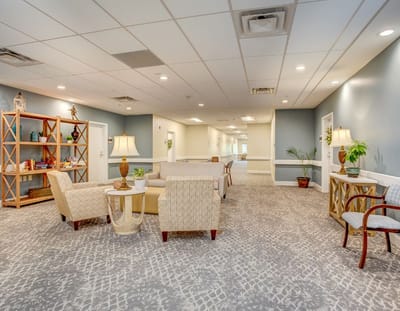Interior common area with seating and decor