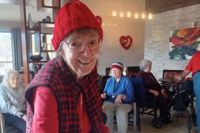 Residents enjoying a social gathering in a common area