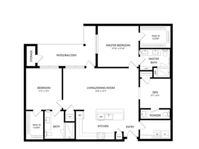 Architectural floor plan showing room layouts.
