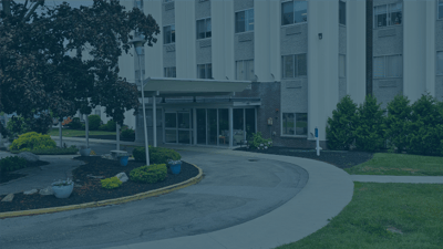 Exterior view of the entrance and landscaping
