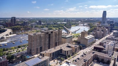 Aerial view of the facility and surrounding area