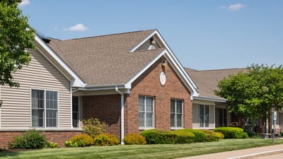 Exterior view of the Simpson Memorial Home building.