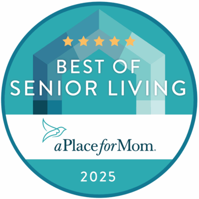 Award badge for senior living recognition