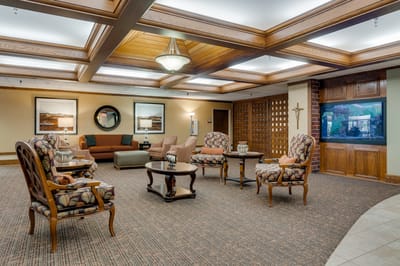 Common area with seating and decor