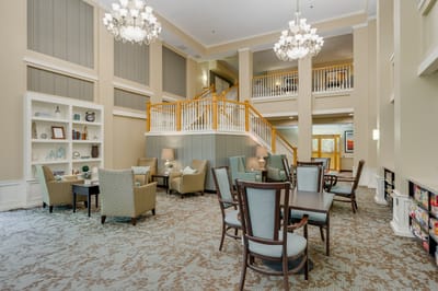 Welcoming lobby area with comfortable seating