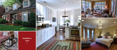Beautifully furnished common area and outdoor space.