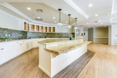 Interior view of a bright and modern common area
