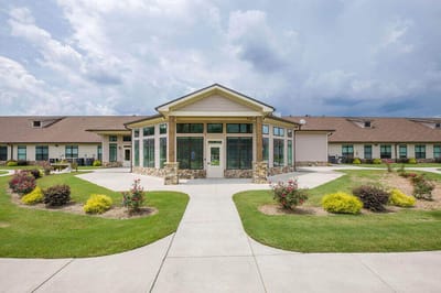Exterior view of TerraBella Northridge facility with landscaping.