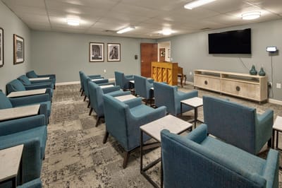 Common area with seating and entertainment