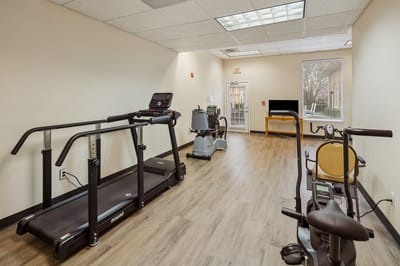 Well-equipped fitness area with exercise machines