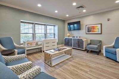 Cozy common area with seating and decor