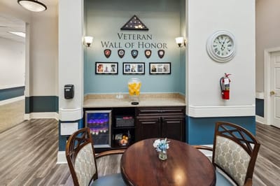 Interior view of the Veteran Wall of Honor
