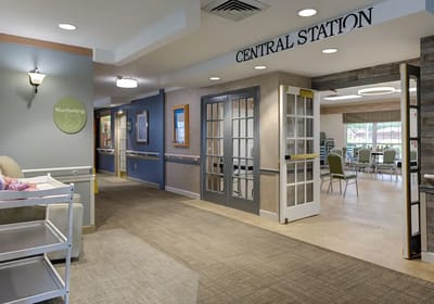 Interior view of the central station in the facility