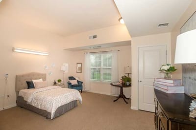 Bright and welcoming interior of a resident room