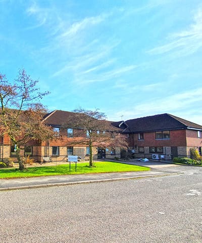 Exterior view of a senior care facility.