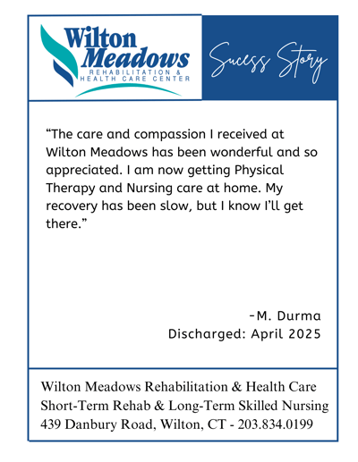 Testimonial from a resident about their care experience.