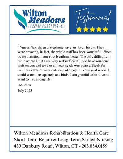 Testimonial from a resident about their experience.