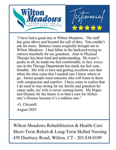 Testimonial letter from a resident