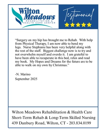 Testimonial from a resident about rehabilitation care.