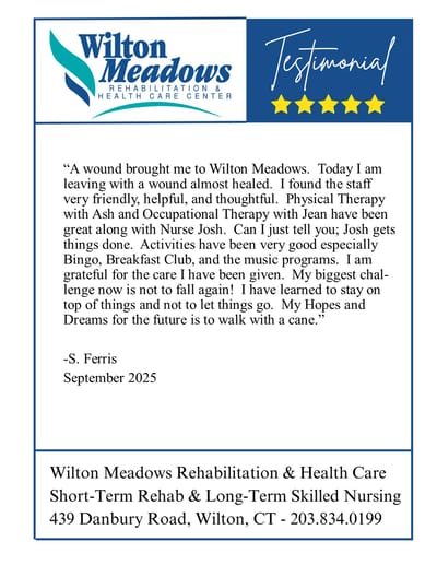 Testimonial letter from a resident