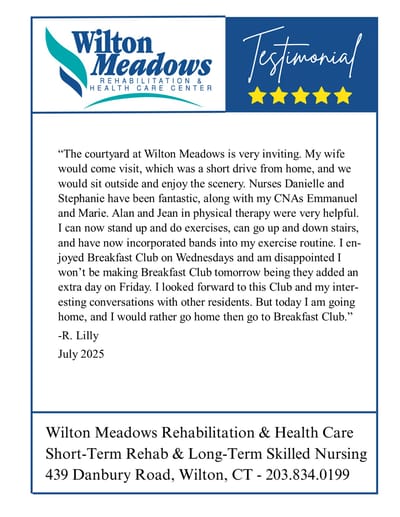 Patient testimonial with positive feedback