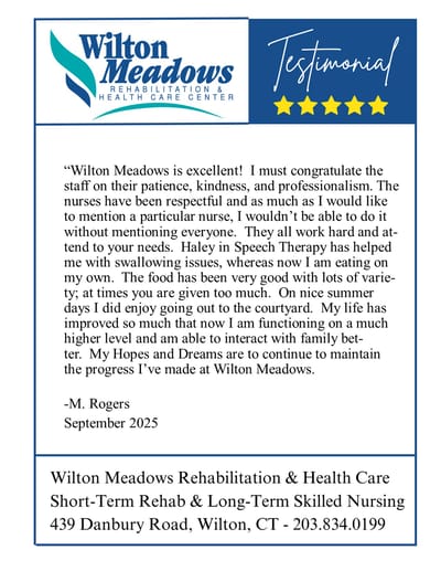 Testimonial about Wilton Meadows Health Care Center