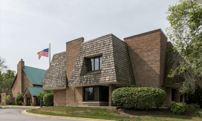 Exterior view of a rehabilitation and healthcare facility