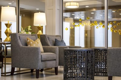 Comfortable lounge area with modern furnishings