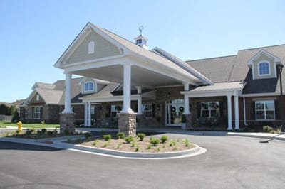 Exterior view of the assisted living facility entrance