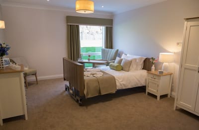 Cozy resident room with comfortable furnishings