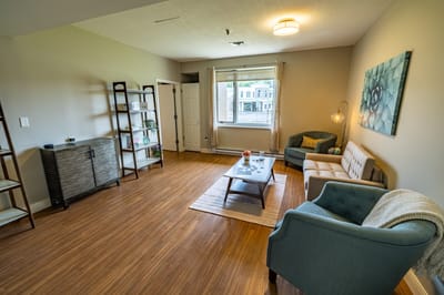 Bright interior of a comfortable living space