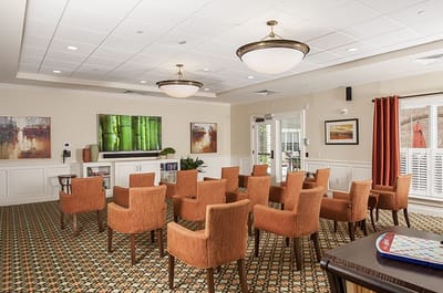 Common area setup with seating and TV