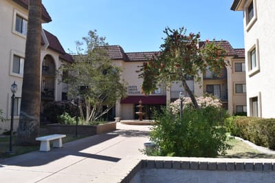 Exterior view of Olive Grove Assisted Living building