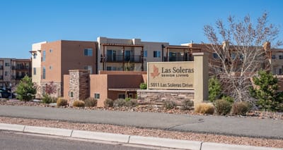 Exterior view of Las Soleras Senior Living building