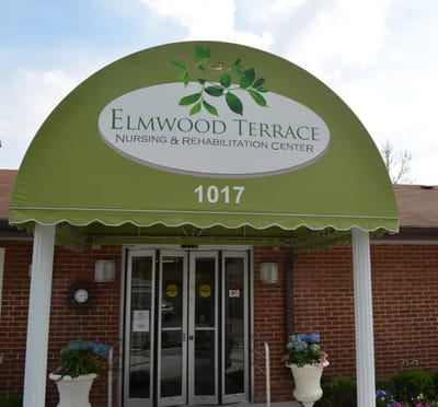 Exterior view of Elmwood Terrace facility entrance