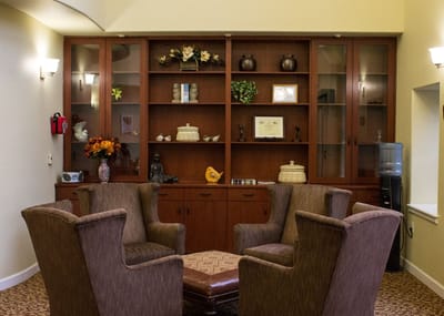 Cozy common area with seating and decor