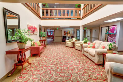 Interior common area with comfortable seating and decor