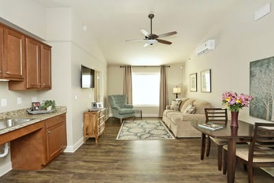 Interior view of a cozy resident room