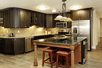 Modern kitchen in an assisted living facility