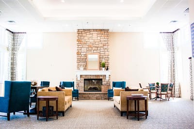 Bright and welcoming common area with comfortable seating