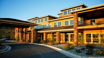 Exterior view of the MorningStar Senior Living building
